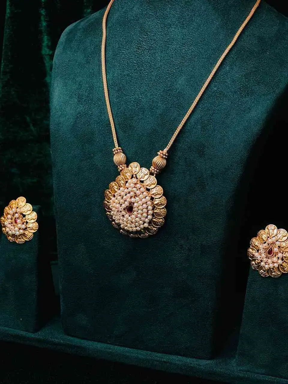 SASL734 TRADITIONAL GOLD PLATE MANGO  PENDANT