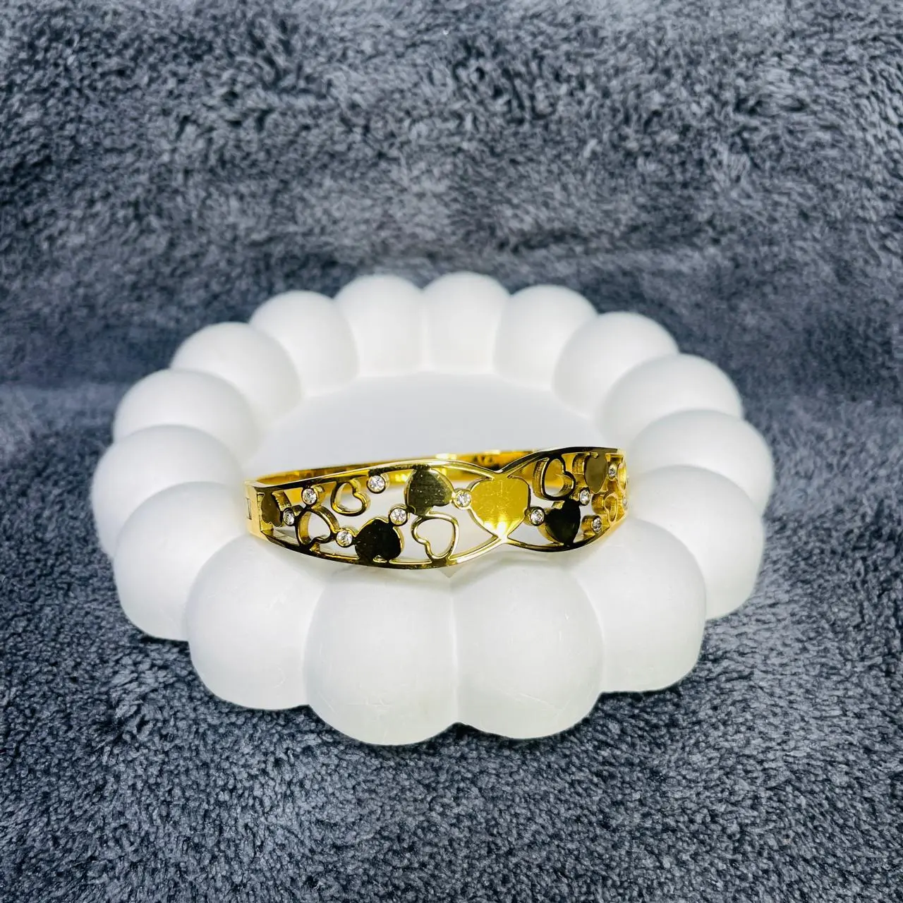 SAAT837 HEART WITH WHITE STONE KADA