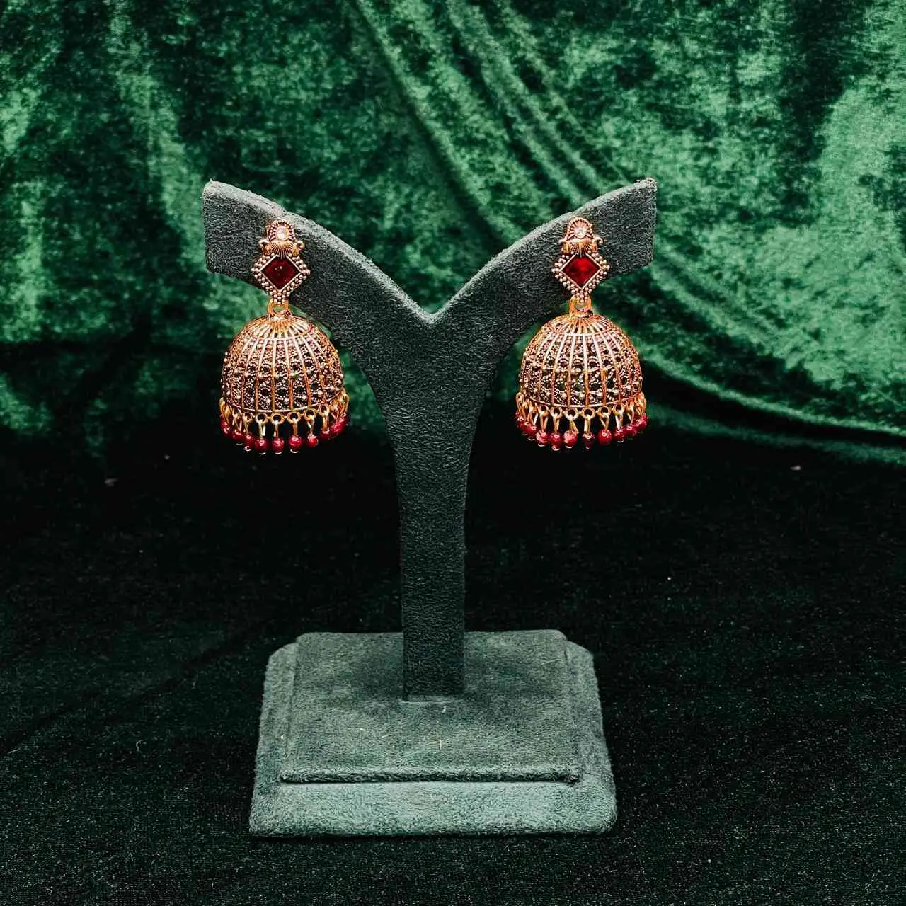 SAJH 328 FANCY JHUMKA (RED)